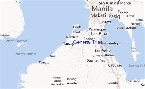 Detailed Road Map of General Trias .